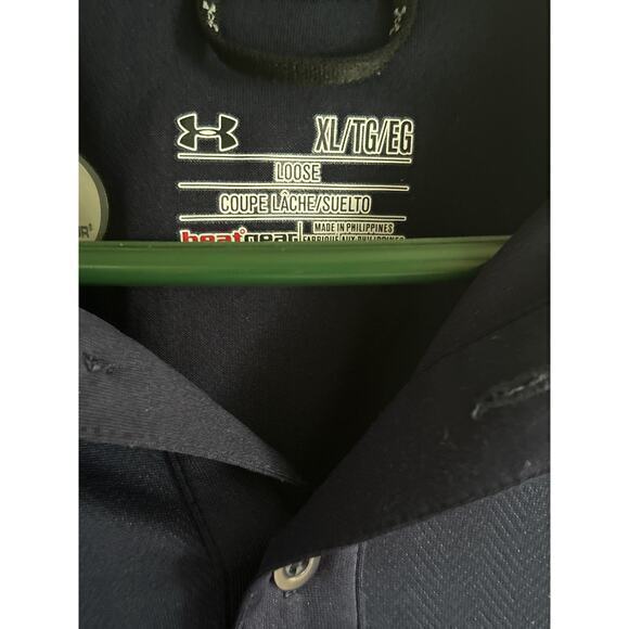 Under‎ Armour Polo ShirtMen size XL Navy Blue short sleeve - Picture 2 of 5